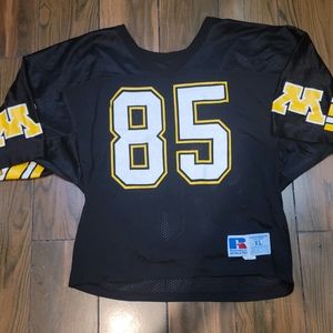 Vintage rare 1980s University of Minnesota Golden Gophers black football jersey.